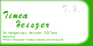 timea heiszer business card